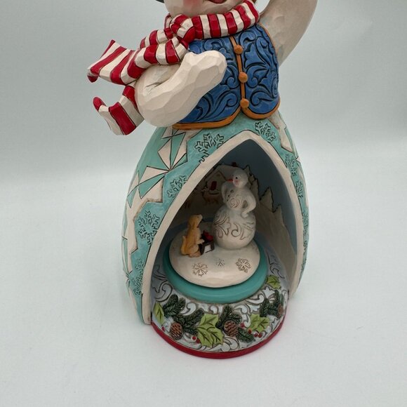 Rare Jim Shore, Heartwood Creek "Alive With Joy" Light Up Snowman Works - Picture 4 of 12